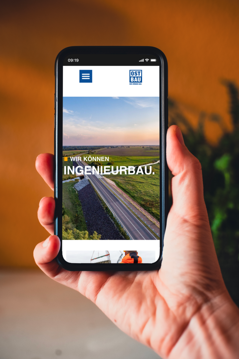 OST BAU, Osterburg - Webdesign mobile Ansicht