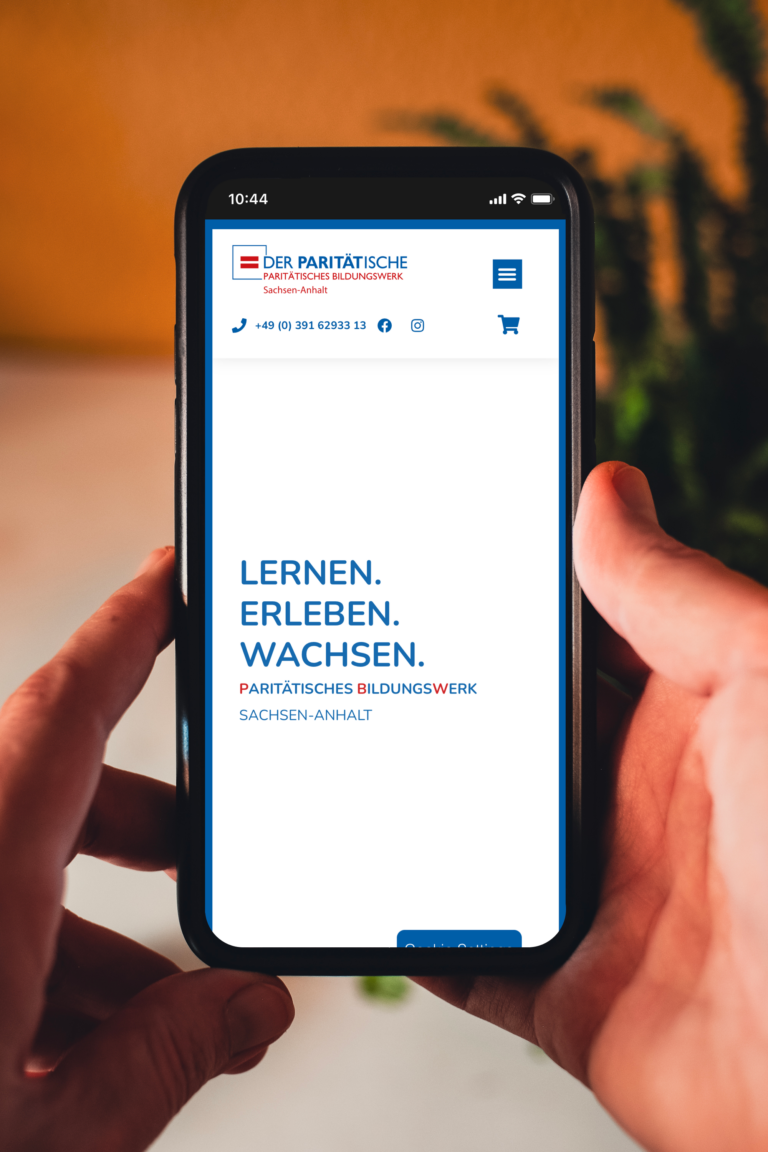 Paritätisches Bildungswerk, Sachsen-Anhalt - Webdesign mobile Ansicht