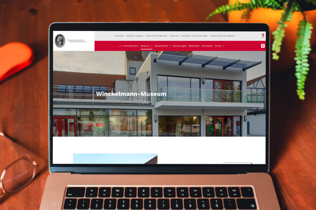 Winckelmann-Gesellschaft, Stendal - Webdesign Desktop Ansicht